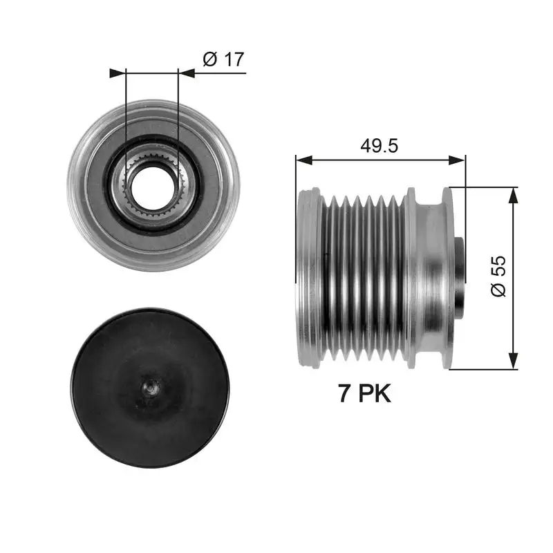 GATES OAP7086 Alternatör Kasnağı