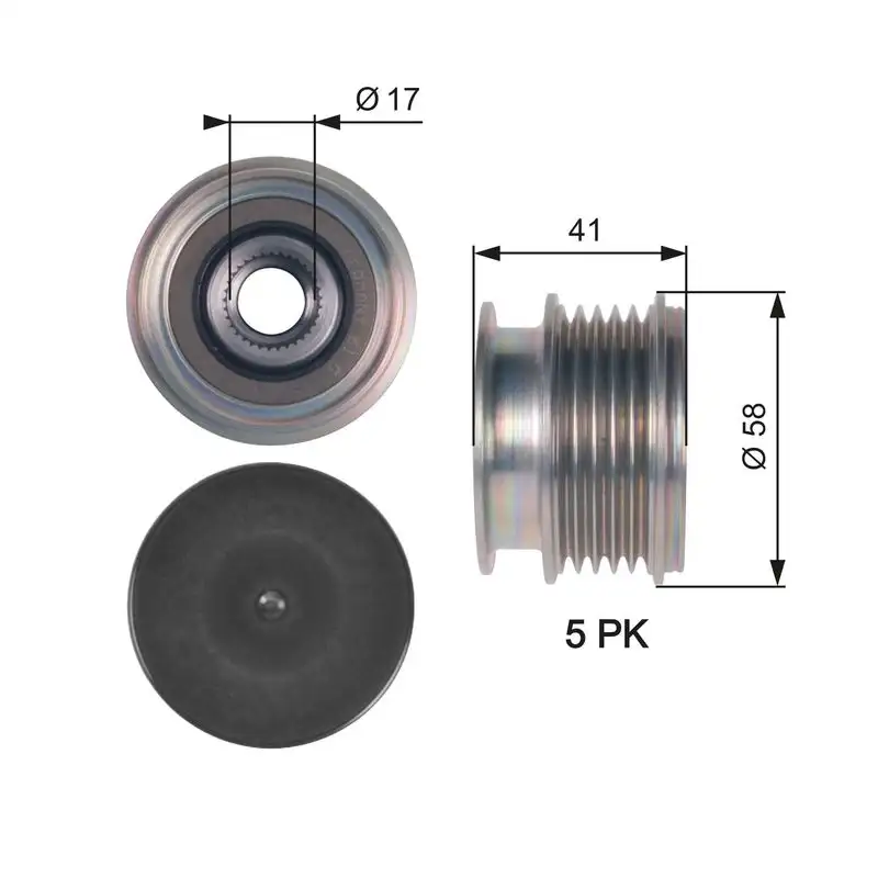 GATES OAP7126 Alternatör Kasnağı 30667682