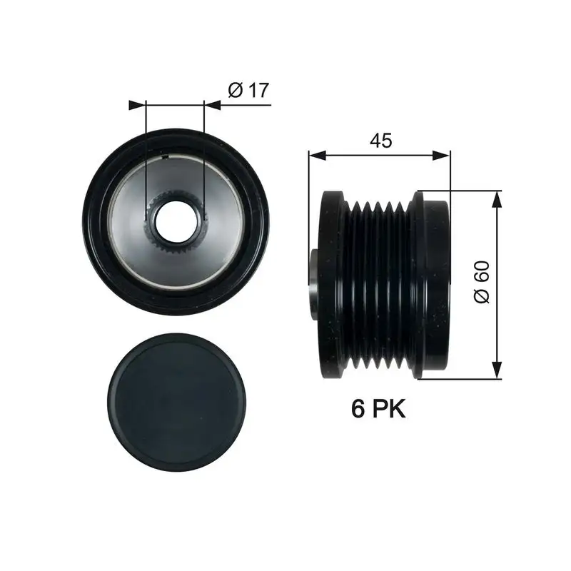 GATES OAP7155 Alternatör Kasnağı 31285815