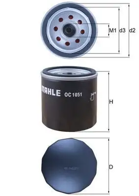 MAHLE OC1051 Yağ Filtresi
