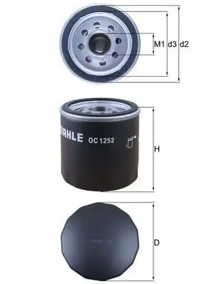 MAHLE OC1252 Yağ Filtresi
