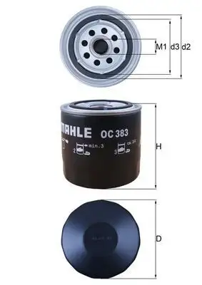 MAHLE OC383 Yağ Filtresi