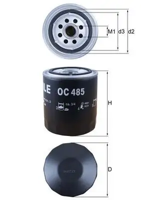 MAHLE OC485 Yağ Filtresi