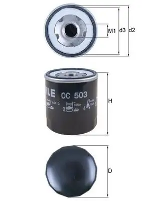 MAHLE OC503 Yağ Filtresi