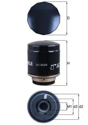 MAHLE OC593/4 Yağ Filtresi
