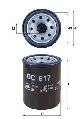 MAHLE OC617 Yağ Filtresi