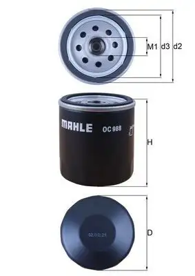 MAHLE OC988 Yağ Filtresi
