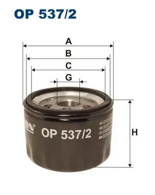 FILTRON OP537/2 Yağ Filtresi 71753742