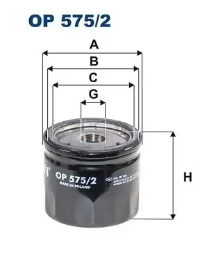 FILTRON OP575/2 Yağ Filtresi 1731840025
