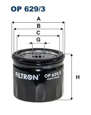 FILTRON OP629/3 Yağ Filtresi H6BG6714BA