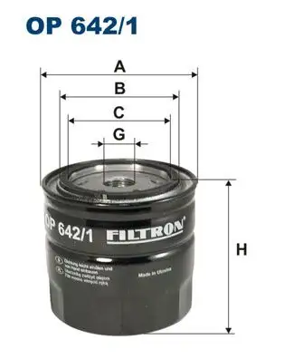 FILTRON OP642/1 Yağ Filtresi EA00001160B