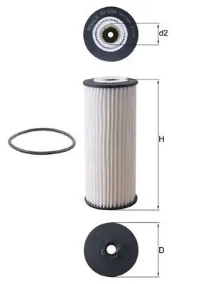 MAHLE OX1236D Yağ Filtresi A1761800800