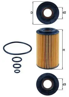 MAHLE OX153/7D Yağ Filtresi