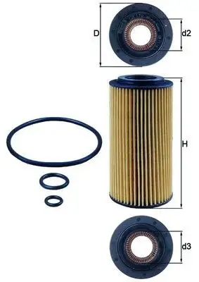 MAHLE OX179D Yağ Filtresi A6131800009
