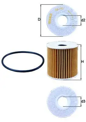MAHLE OX192D Yağ Filtresi