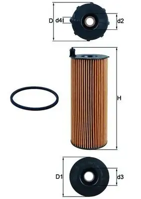 MAHLE OX196/1D Yağ Filtresi 057115561K