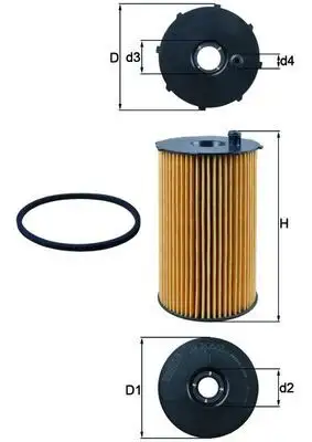 MAHLE OX205/2D Yağ Filtresi