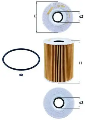 MAHLE OX254D1 Yağ Filtresi