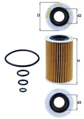 MAHLE OX260D Yağ Filtresi A1131840225