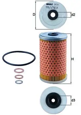 MAHLE OX34D Yağ Filtresi