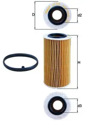 MAHLE OX370D1 Yağ Filtresi 30788490