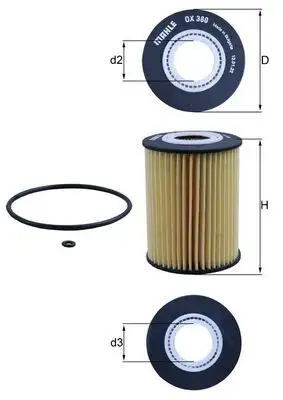 MAHLE OX380D Yağ Filtresi