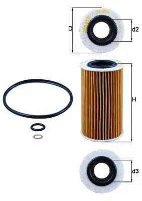 MAHLE OX384D Yağ Filtresi