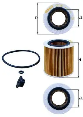 MAHLE OX387D1 Yağ Filtresi 11427953125