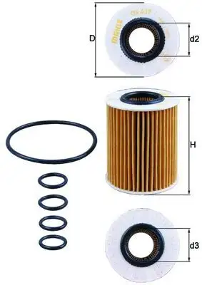 MAHLE OX437D Yağ Filtresi 898018448Y