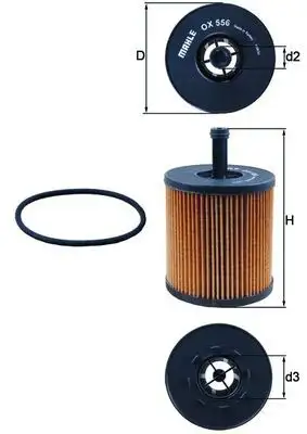 MAHLE OX556D Yağ Filtresi 07Z115562