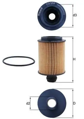 MAHLE OX559D Yağ Filtresi