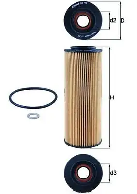 MAHLE OX775D Yağ Filtresi 263203A001