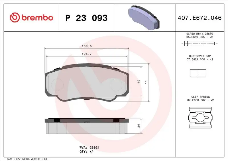 BREMBO P23093 Arka Fren Balatası