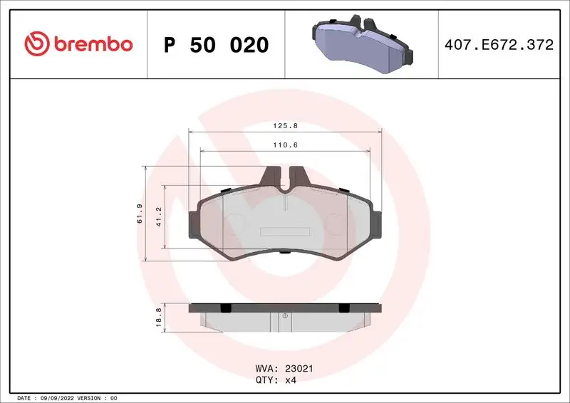 BREMBO P50020 Arka Fren Balatası