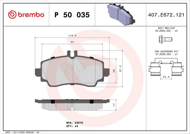BREMBO P50035 Ön Fren Balatası