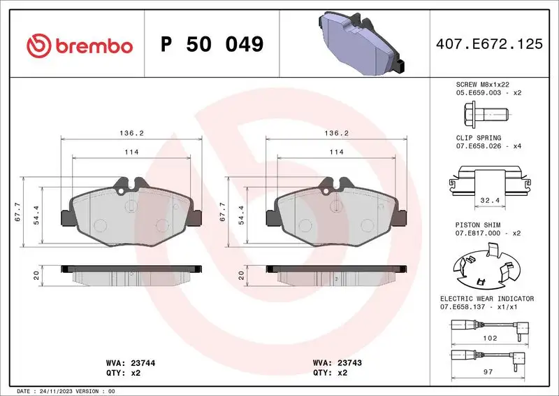 BREMBO P50049 Ön Fren Balatası
