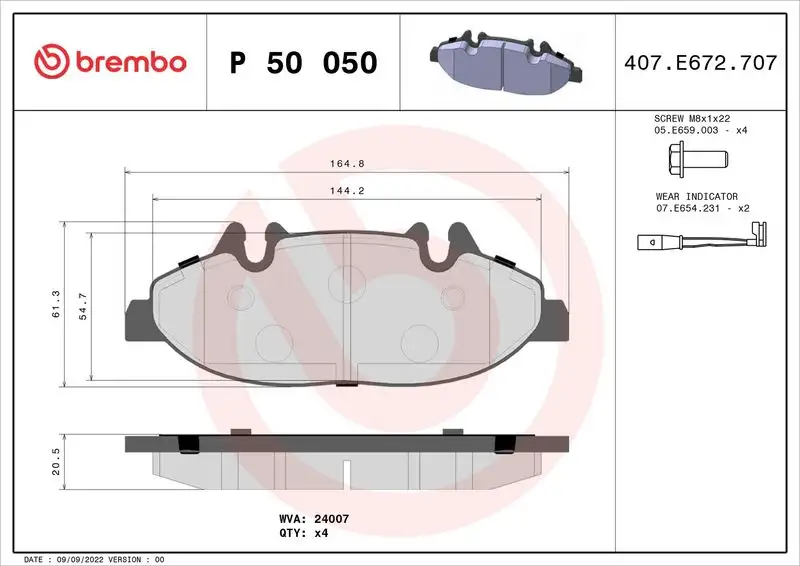 BREMBO P50050 Ön Fren Balatası