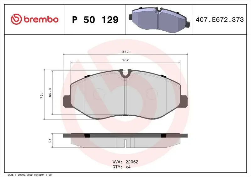 BREMBO P50129 Ön Fren Balatası