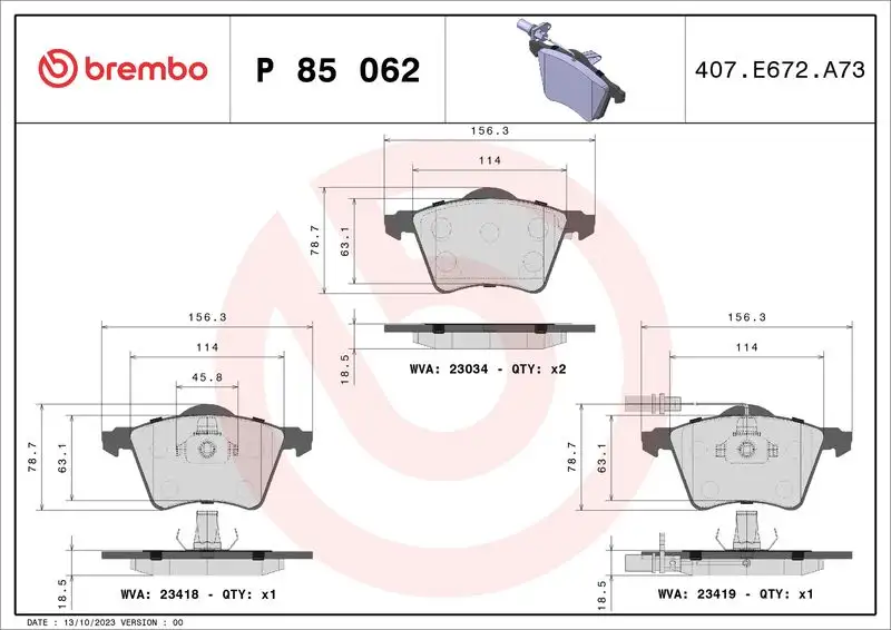 BREMBO P85062 Ön Fren Balatası