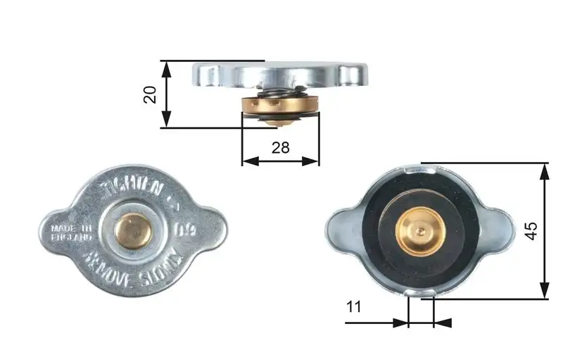 GATES RC124 Radyatör Kapağı