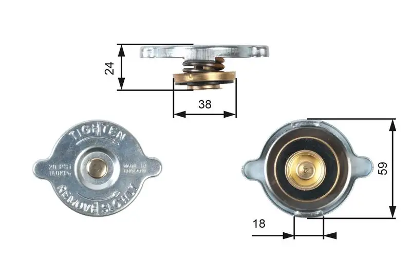GATES RC125 Radyatör Kapağı A0005016215