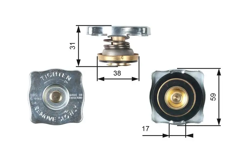 GATES RC130 Radyatör Kapağı FA11701201