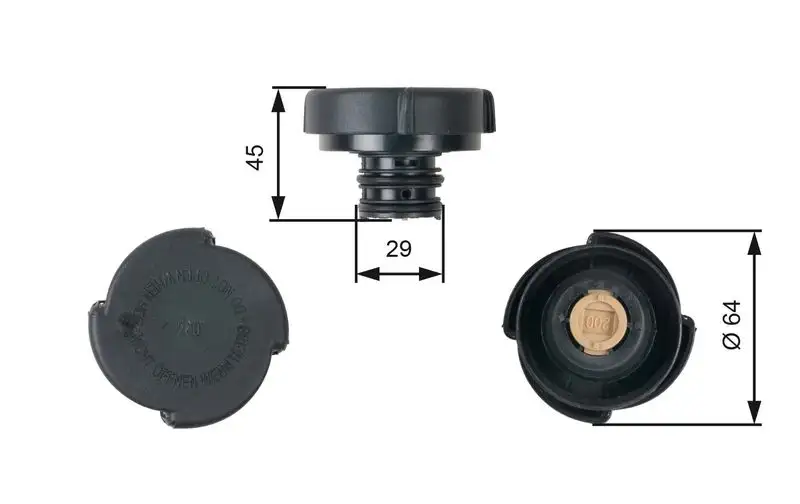 GATES RC204 Yedek Su Depo Kapağı