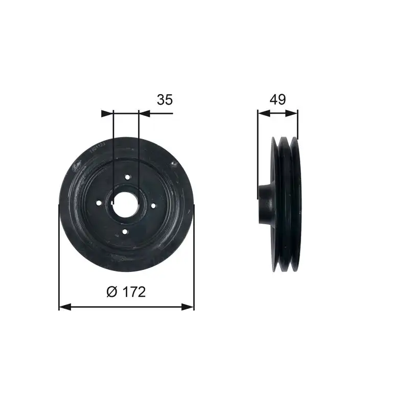 GATES TVD1123 Krank Kasnağı MD374223
